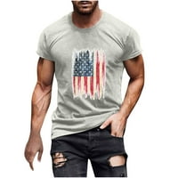 4. jula Thirt za muškarce, lagana tanka fit mišićna majica okrugli vrat majice kratkih rukava cool dizajn