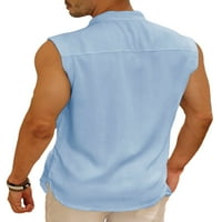Voguele Men Majica Solid Boja T Majica Stand Up Up The The The The Tops Bluse Bluse Plain Ljetni majice