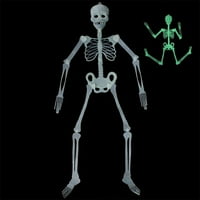 GoTydi Halloween Svjetlosni lobanji skelet viseći kostur ukras za zastrašujuću zabavu Halloween rekvizita