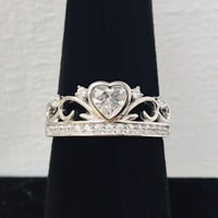 Modni izvrsni srčani zircon prsten za žene Angažovanje nakita