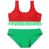 Urmagic 7-14T dječji djevojke bikini set kupaći kupaći kupaći odijelo lubenica
