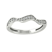 Araiya 10k bijeli zlatni dijamantni prsten za žene, veličine 7