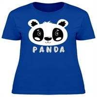 Slatka panda lice doodle crtane majice žene -Image by shutterstock, ženske velike
