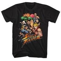 Street Fighter Stftr Crna majica za odrasle