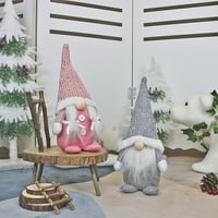 TUTUNAUMB zimski spot Promocija Božićne ukrase, ukrasne lutke, božićne ukrase, bezlične lutke, ukrasi prozora siva -Gray