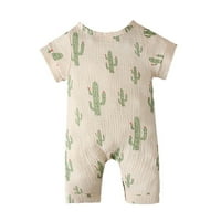 Baby BodiySuit pamučna odjeća igraju kimnu s kratkim rukavima Romper crtić otiskali pidžamu dizajner