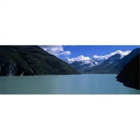 Mountain u Lakeside Grande Dixence Dam Valais Canton Švicarska Poster Print by - 12