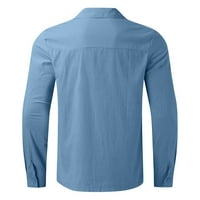wendunidne majice za muškarce muško ljeto pamučno posteljina čvrstog casual plus veličine labave majice,