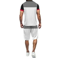 Muške odjeće s kratkim rukavima Modna majica Fit Sports Dnevno klasične kratke hlače Ispisano udobne