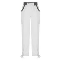 Meuva Žene Čvrsto kolor kravate više džepne pantalone na otvorenom Ležerne prilike Sportske kombinezone Loose hlače znoj hlače