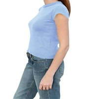 Amiliee ženske kratkih rukava majice useljenim vrhovima Slim Fit Summer Basic Tee majica casual Streetwear majica