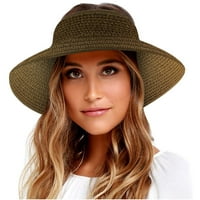 Homodles Žene sunčani šešir - Modni pleteni Leopard šeširi VINJ-u vinsku veličinu