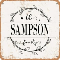 Metalni znak - porodica Sampson - Vintage Rusty Look