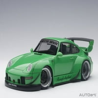 Diecast Car i LED displej Paket futrole - Porsche RWB 993, Green - Auto Art - Scale Diecast Model Model