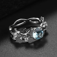 Ženski prsten odlazi na nakit za Rhinestones Elegant Bright sjajni prsten za svakodnevno trošenje-plavous 9