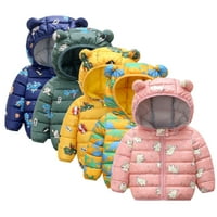 ESAIERR dječaci djevojke zimske kapute za djecu za dijete 9m-5y debeli topli medvjedi uši kaputinski