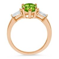 2.3ct kruška zelena prirodna peridot 14K ruža zlatna godišnjica angažmana kamena prstena veličine 3,75