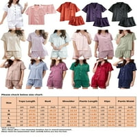 Avamo Ženska noćna odjeća Solid Color Lounge set kratkih rukava za spavanje dame casual pidžama setovi