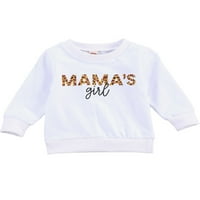 Bebiullo Toddler Baby Girls Mamas Girl Pulover Dukserice Fall Outfit Ležeran