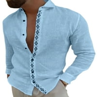 Leuncero muškarci vrši ljetne majice sa majicom majica MENS Havajska tee Comfy bluza s dugim rukavima