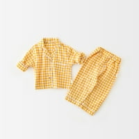 Odjeća za djevojke Aaiymets Sets plaće na rukavima vrhovi hlače za spavanje odjeća pidžama odjeća