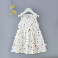 Djevojke toddlera Ljeto haljina s čipki ruffled uboda Color cvjetna haljina od plaže 1-7Y