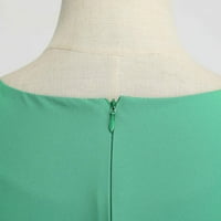 Simplmasygeni ženske haljine Ljetno čišćenje kratkih rukava modni ženski patentni patentni vrat Čvrsta