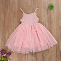 Jaweiw Baby Girl Princess haljina, čvrsta boja bez rukava bez rukava od suknje, haljina ljetnih rođendana