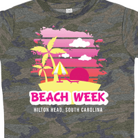 Inktastična sedmica plaža Hilton Head Južna Karolina sa palmima Drveće poklon majica Toddler Girl Majica