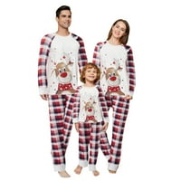 Porodica koja odgovara Božićne pidžame za odrasle djeca dječja dječja jelena ispis kolawn za spavanje