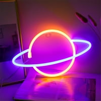 Peartso USB baterija BO Planeta u obliku kasne neonske lagane atmosfere noćno svjetlo