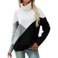 BabySbule Plus Veličina ženske džempere Novi dolasci modni ženski pulover dugih rukava patchwork labav
