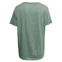 Majice za žene Ležerne prilike na V-izrez Majica s kratkim rukavima Floral za bluzu za bluzu Plus Veličina Tee Majica Top Bluza