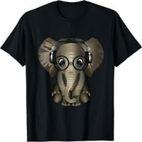 Dječji slont DJ nosi slušalice i čaše poklon majica
