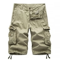 Muške ljetne šorc hlače casual čiste boje na otvorenom Pocket plaža Radna pantalona za teretna kratke