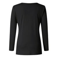 Dasayo prevelika majica Plus veličine za žene vole srce za ispis srca dugih rukava okruglih vrata tunika