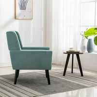 Moderni meki baršunasti materijal Ergonomija akcentna stolica dnevni boravak stolica za spavaću sobu kućna stolica sa crnim nogama za unutarnju dom