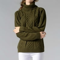 Žene džemper - Turtleneck kap ramena Jednostavni udobni pleteni vrhovi pulover Tijelo za slobodno vrijeme