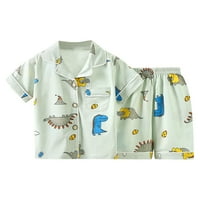 UUSZGMR dječji odjevnici Set Toddler Boys Girls Kratki rukav Odjeća za djecu pidžamas crtani zec zečji