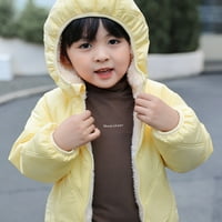 Esaierr Boys Girls Winter Fleece pamučni kaputi za djecu Toddler 1-7Y lagana kapuljača zimska jakna