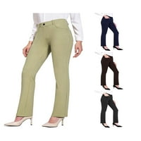 Bootcut joga hlače za žene rastezljive radne poslove zasniva haljine casual ležerne ravne pantalone