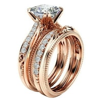 Heiheiup angažman okrugli rez Zirkoni Žene vjenčani prstenovi nakit prstenovi za žene puni dijamantski