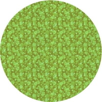Ahgly Company u zatvorenom okruglom uzorkovima žutim travnjakom zelenim prostirkama, 3 'runda