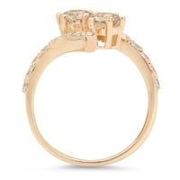 1.98ct okrugli šampanjac simulirani dijamant 14k žuti zlatni godišnjički angažman prsten veličine 10.5