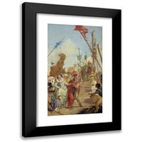 Giovanni Battista Tiepolo Crna modernog uokvirenog muzeja Art Print pod nazivom - sastanak Anthonyja