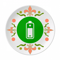 Punjenje Zelene kvadratne upozorenje Označi cvijeće keramike ploče za tange za večeru