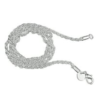 Unise modni srebrni obloženi ogrlica za upletene nakit za zabavu