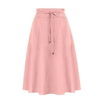 Kpoplk duge suknje za žene, ženska boemska cvjetna tiskana elastična struka linije maxi suknja sa džepovima