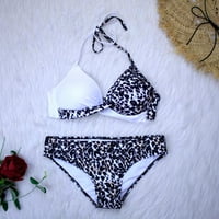 Vekdone žene suspenders Ljetni podstavljeni push up kupaći kupaći kupaći kostimi Bikini set, bijeli,