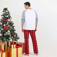 Božićne pidžame za porodične muškarce Božićne rešetke Božićno drvcu Print Top hlače odijelo Porodično